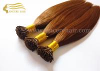 China Hot Sell 45 CM 0.75 Gram Brown #6 Pre Bonded I Tip Remy Hair Extensions For Sale factory