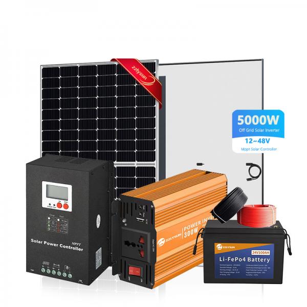 Quality Hybrid Solar Power Generator System 4KW 5KW Off Grid Pure Sine Wave for sale