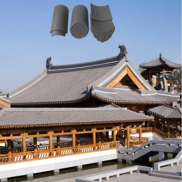 Quality Clay Japanese Roof Tiles Commercial Reconstructing Traditional House Temple for sale