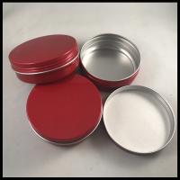 China Round Shape Cosmetic Cream Jar Empty Containers Aluminum Makeup Case Cotton Type factory