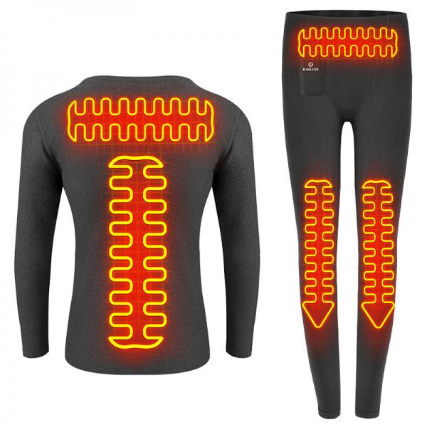 Quality Electric Heated Thermal Underwear Set Rechargeable Men's Travel Heated Pants and Top for sale