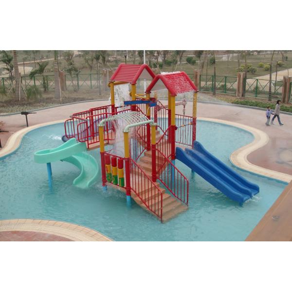Quality Swimming Pool Equipment Playhouse for Kids with Small Fiberglass Water Slide for sale