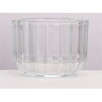 China 350ml Ribbed Glass Votive Candle Holders for Weddings Parties and Home Decor factory