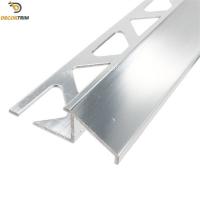 Quality 12mm Joining Flooring Edging Strip Polished Silver Smooth Sloped Edge for sale