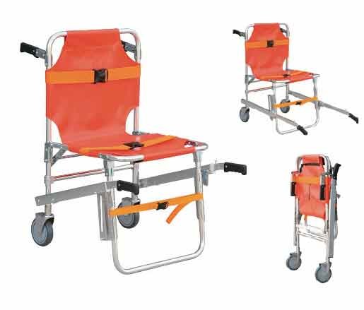 Quality Emergency Aluminum Alloy Evacuation Foldaway Lifting Wheelchair Stair Chair Stretcher for sale