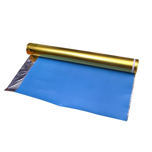 Quality IXPE Foam 3mm Laminate Underlay With Golden Film 30 Foaming Times Foam for sale