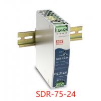 Quality SDR-75-24 Meanwell Din Rail Power Supply 12V 24V 48V 85%-89% for sale