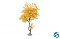 China Recyclable Yellow Artificial Ginkgo Tree 2-8 Meter For Restaurant Decoration factory