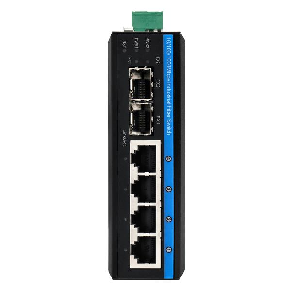 Quality 4 Port POE Din Managed Network Switch Gigabit Based Mini 48V Dual Input for sale