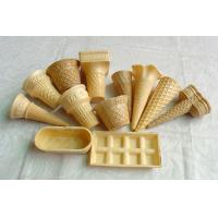 China Milk Flavor Ice Cream Sugar Cones 135mm Height With 23 Degree Angle factory
