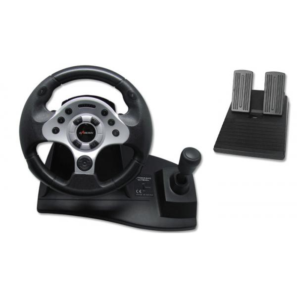 Quality Computer USB Video Game Steering Wheel And Pedals With Suction CuP for sale