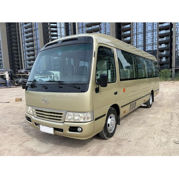Quality ISO Used 20 Passenger Bus , Manual Transmission Toyota Coaster Used Bus for sale