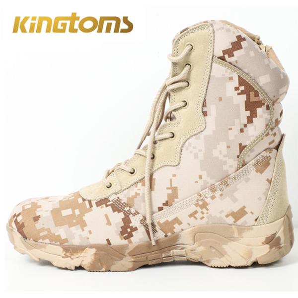 Quality Desert Camouflage Military Combat Boots With Zipper 38-45 Desert Military Boots for sale
