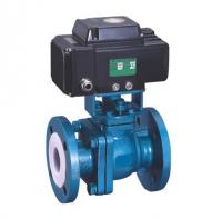 China Thread Connection Electric Motor Operated Valve Fluorine Lined Ball Valve factory
