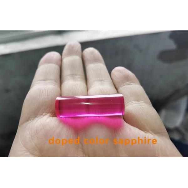 Quality Colorful Ruby Doped Sapphire Crystal Materials Fe / Ti / Cr for sale