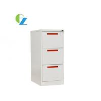 China Customized Office Vertical Steel Filing Cabinets , Three Drawer Metal File Cabinet factory