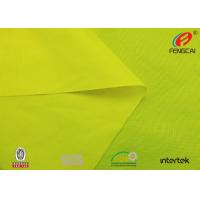 Quality 75D Hi Vis Yellow Fabric , Hi Vis Reflective Material Customized Width / Weight for sale