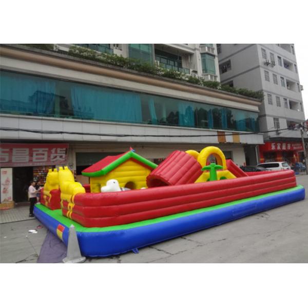 Quality Interesting Inflatable Fun City Playground Bouncy House With Air Blower for sale