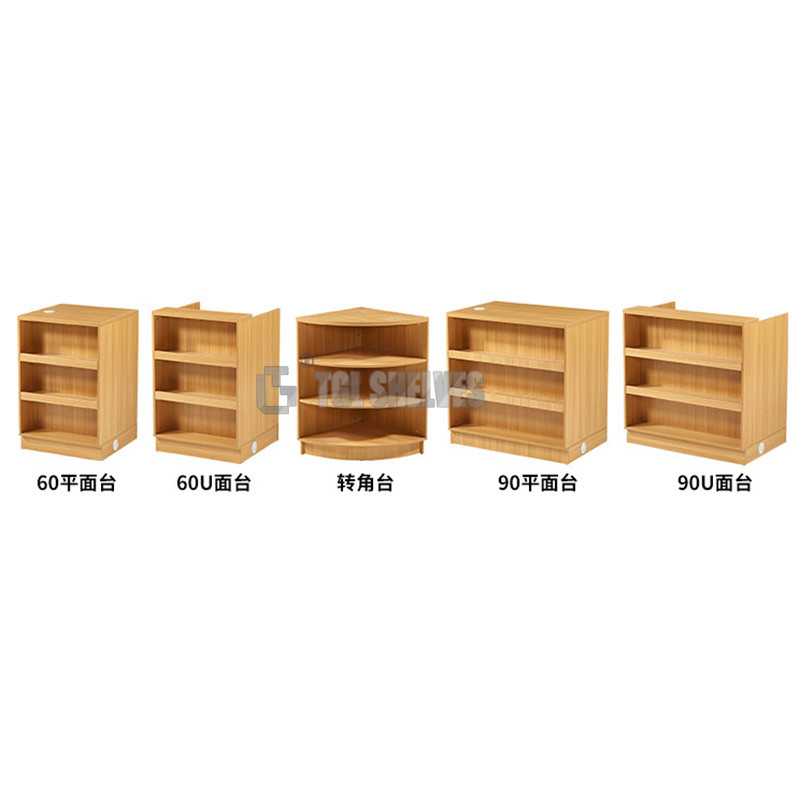 China 60cm width Retail Check Out Counter , ODM Store Cashier Counter 90cm height factory