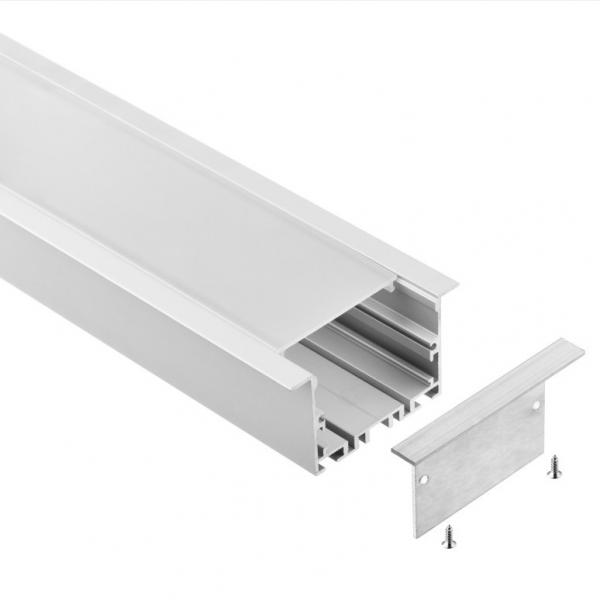Quality Silver Aluminum Recessed Linear Profile Light Strips Channel U Shape 65*35mm for sale