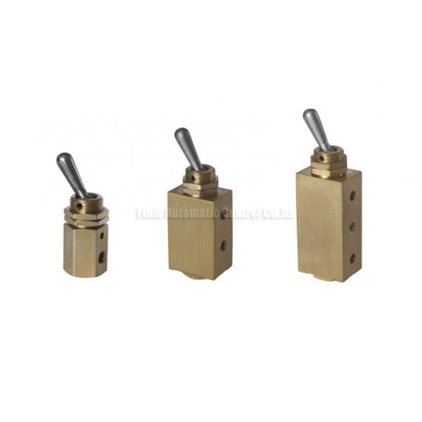 Quality Miniature Two Position Five Way Manual Directional Control Brass Hand Toggle Valve for sale