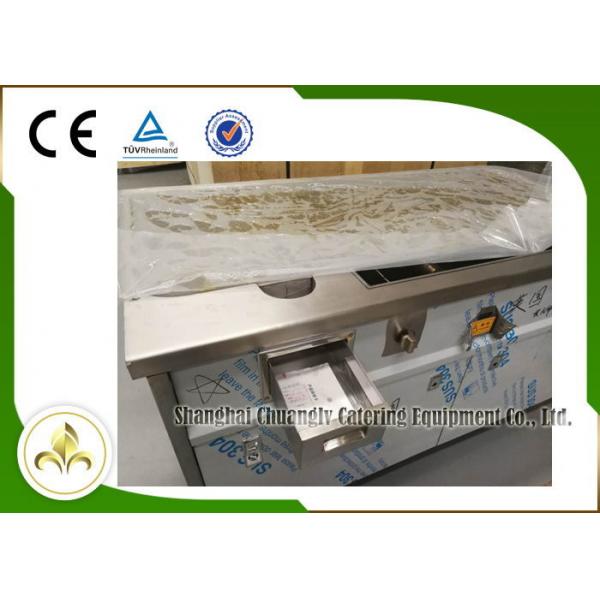 Quality Natural Gas Teppanyaki Grill Table Rectangle Fume Down Exhaust Stainless Steel for sale