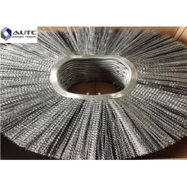 Quality Steel Wire Snow Sweeper Brush Rotary Convoluted Wavy Ring Paring Lots Streets for sale