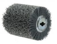 China 46-100 Grit Fine Nylon Corded Cylinder Wheel Brush Sanding For Wood Surface Treatment factory