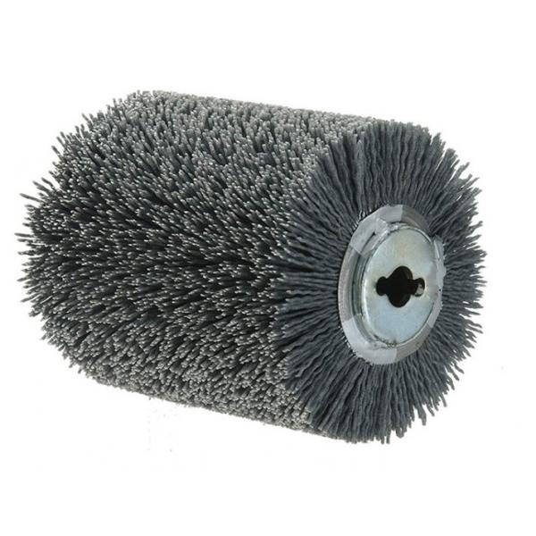 Quality 46-100 Grit Fine Nylon Corded Cylinder Wheel Brush Sanding For Wood Surface Treatment for sale