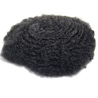 China Poly skin man toupee afro wave men replacement Medium Density Hair Prosthesis for black men factory