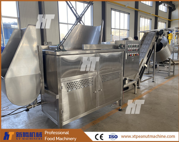 Quality Food Grade 304 Peanut Frying Machine Green Peas Frying Machine Production Line 300kg/H for sale