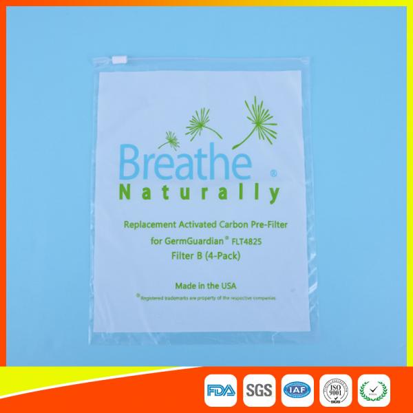 Quality Custom Printed Zippered Storage Bags Clear Reclosable Plastic Material for sale