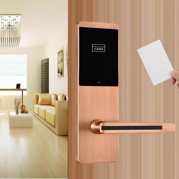 Quality Security Intelligent Hotel Keyless Swipe Card Door Lock For Hotel Project for sale