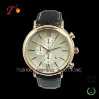China Hot sell luxury men curren watches for men with leather band and three bars factory