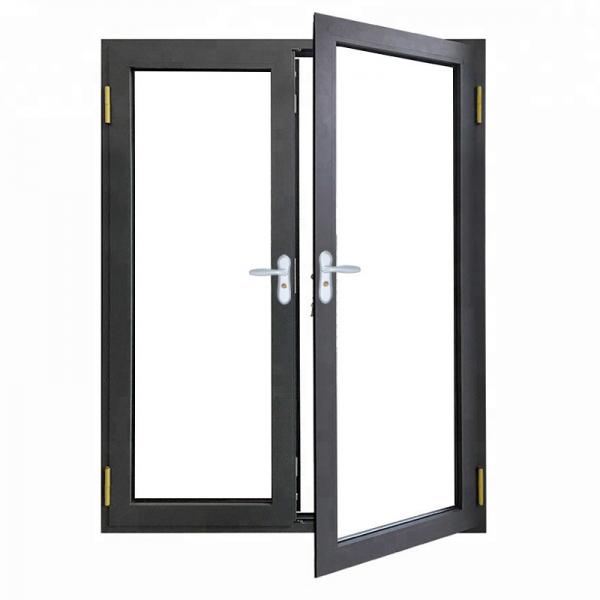 Quality Two Side Open Casement French Doors , Grey Anodized Aluminum Vertical Door for sale