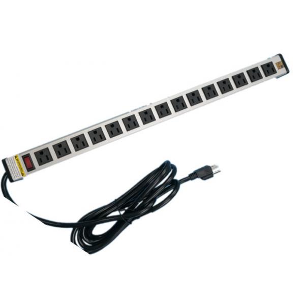 Quality 15 Way Receptacle Horizontal Multi Outlet Power Strip UL Approved With Surge for sale