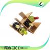 China Premium W shaped free standing butterfly bamboo wine rack factory