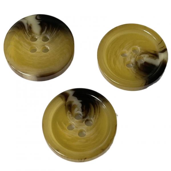 Quality ODM Rim Yellow Color Fake Horn Buttons 30L Garment Accessory for sale