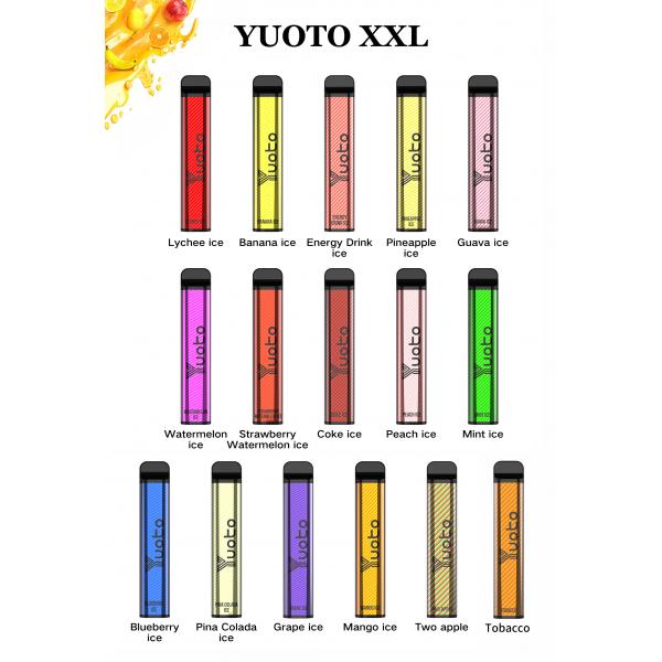 Quality Yuoto Dispossible Vape Xxl 2500puff Disposable E-Cigarettes Vape from china for sale