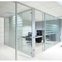 China Movable Modern Office Partitions , Interior Frosted Glass Pillar Partition factory