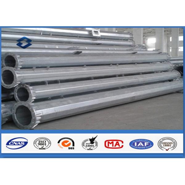 Quality Round Hot dip Galvanized Steel Tubular Pole ASTM A123 Standard flange mode for sale