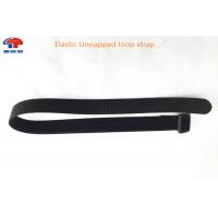 China Black High Temp Adjustable Buckle Elastic Hook And Loop Strap With Clips factory