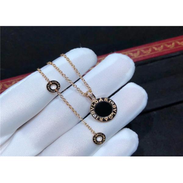 Quality  18K Gold Diamond Necklace Simple Design For Girlfriend / Wife for sale