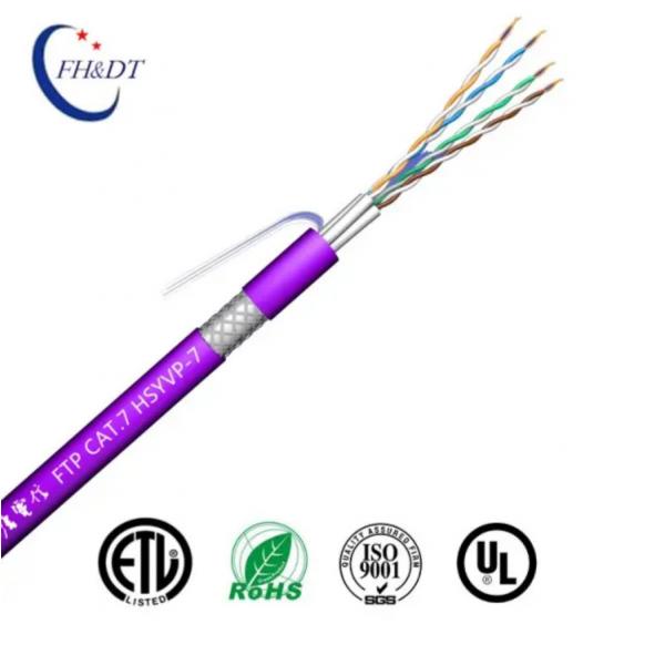 Quality 10 Gigabit Cat7 Ethernet Cable 23AWG Cat7 SFTP Cable CPR UL for sale