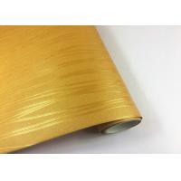 China Fashionable Self Adhesive Textured Wallpaper Golden Yellow Color 60cm * 50m factory