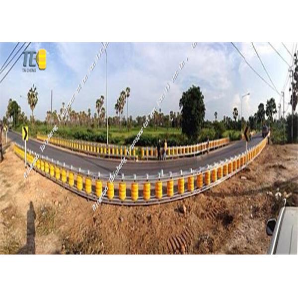 Quality Curved Ramp Highway Roller Barrier Anti Rust Q235 Hot Dip Galvanizing Material for sale