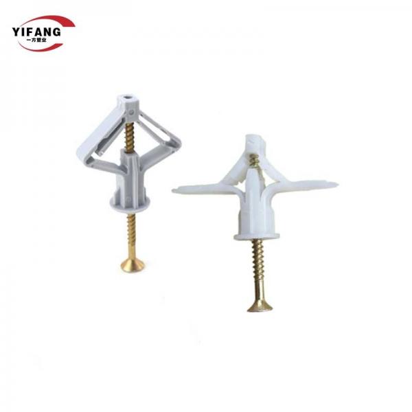 Quality Customized color nylon toggle anchor / butterfly screw anchor 10*38mm Dia for sale