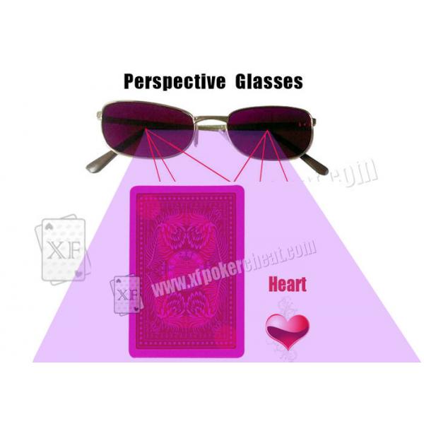 Quality Metal Side Plastic Purple Perspective Glasses For Invisible Marked Cards for sale