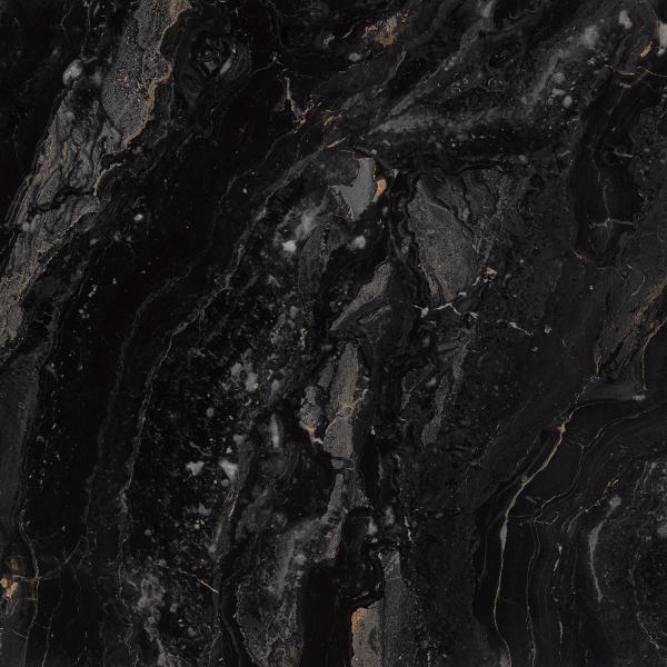 Quality Black Fuscous Shiny Porcelain Floor Tiles Double Layer 600*600mm for sale