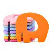 Quality Orange Babies Silicone Teether Elephant Teether Food Grade for sale
